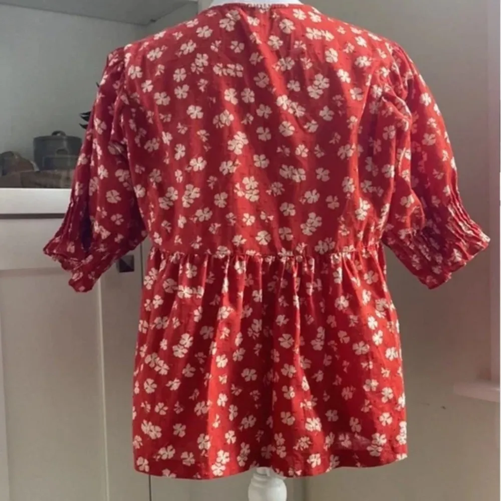 Madewell red ditsy blouse NWot - Image 2