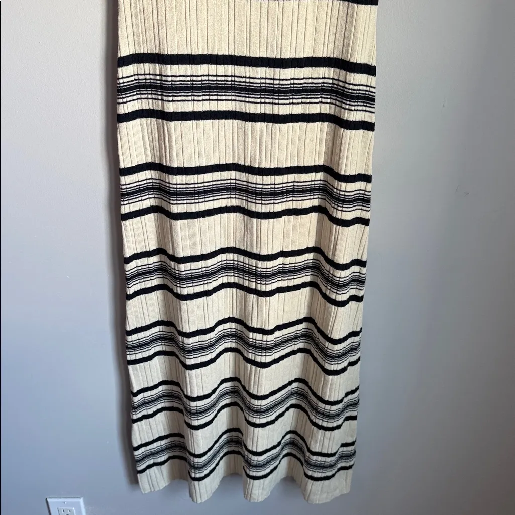 THEORY  Ribbed-Knit Midi Dress Large - Image 6