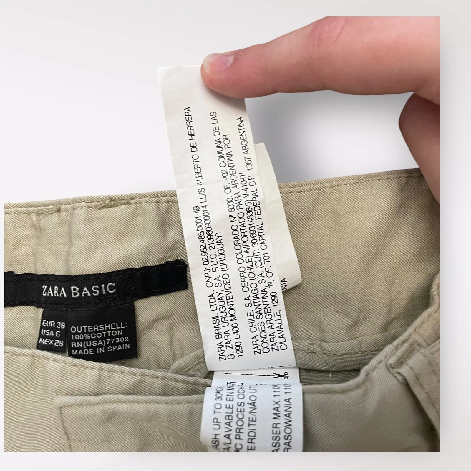 Zara Basic Tan Wide Leg Dress Pants‎ Size US 6 Business Casual Minimalist Brown - Image 10