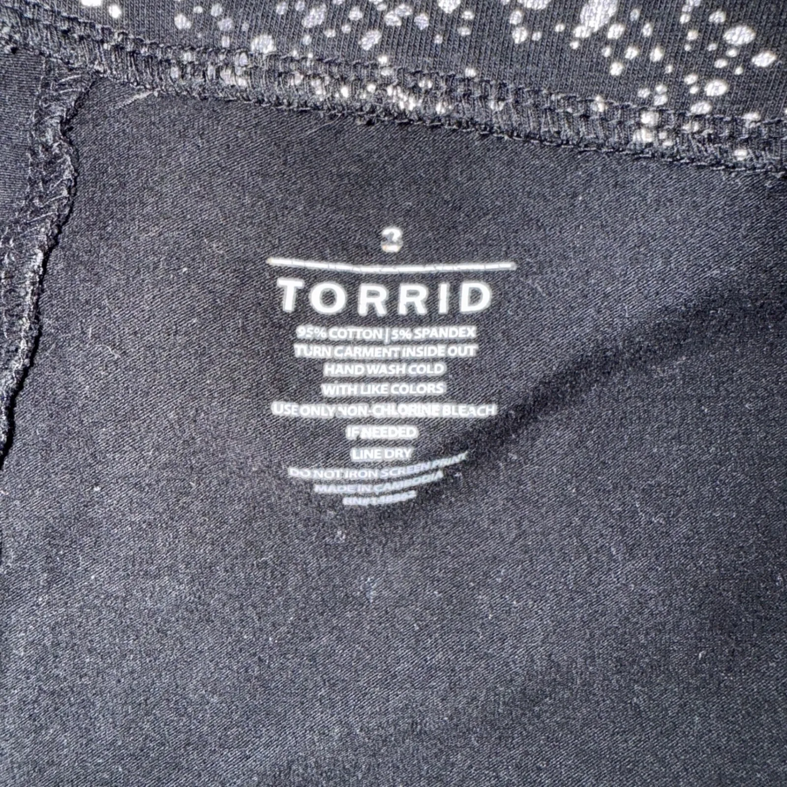 Torrid full length legging splatter Sz 2‎ - Image 4