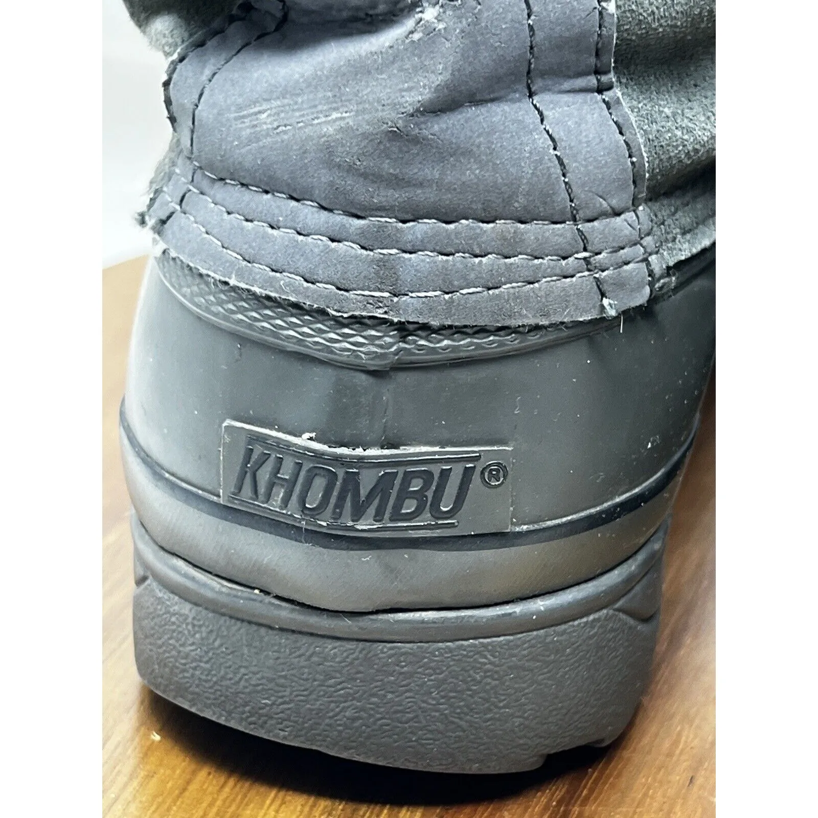 Khombu Snow Boots Womens Faux Fur Lining Grey Winter Lace Up Size 10 M‎ - Image 5