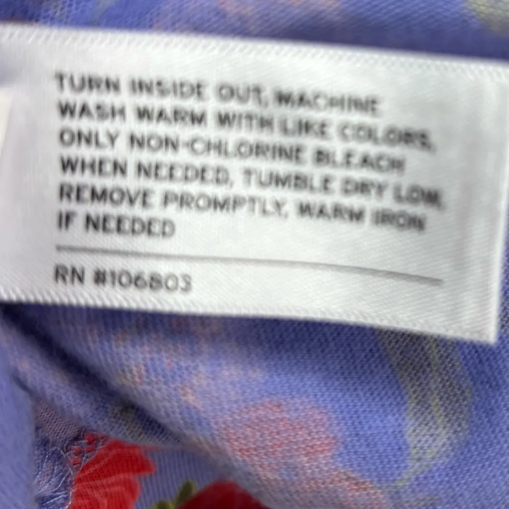 Duluth Trading Co L Sleeveless Cotton Purple Floral Midi Dress Size L - Image 7