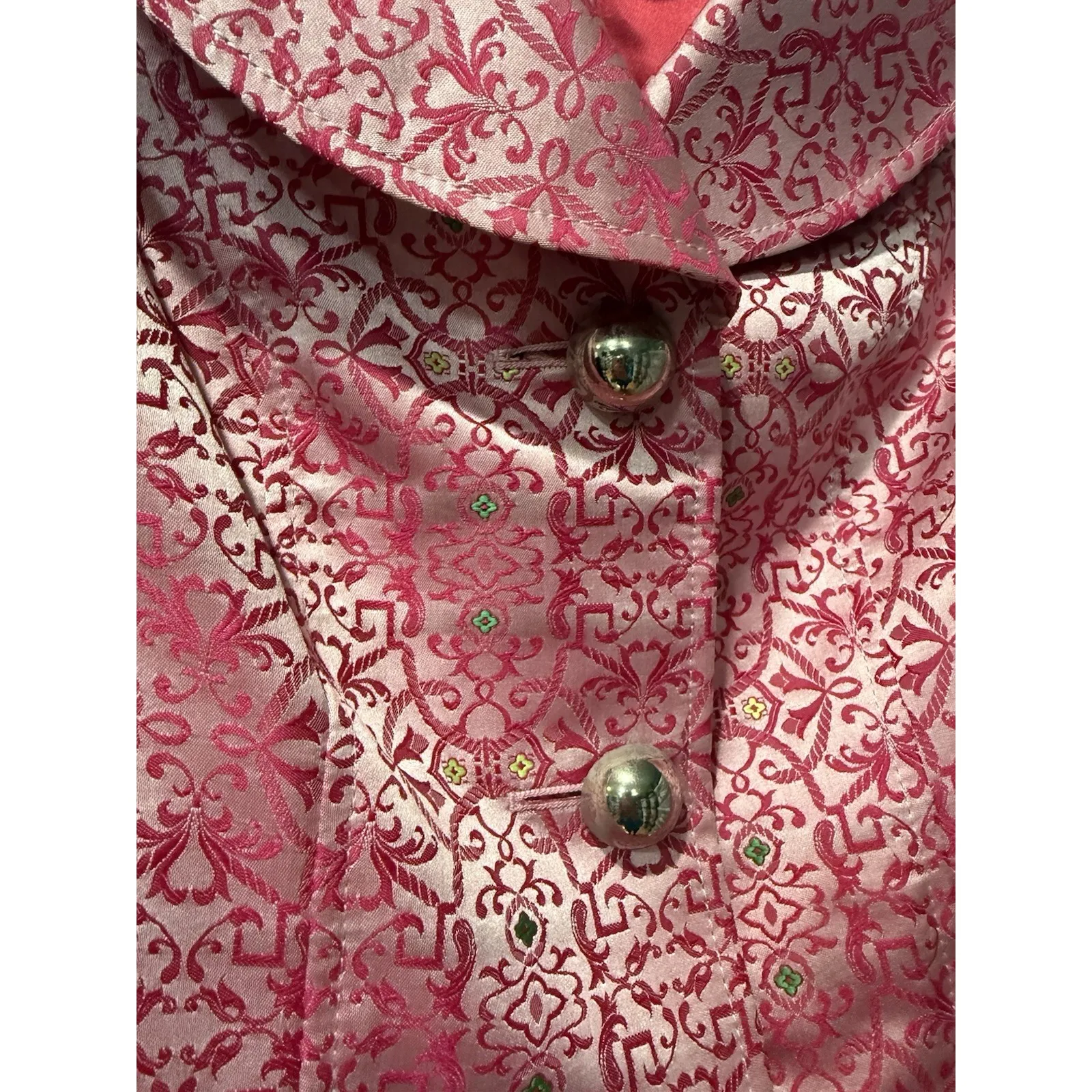 NWT Etcetera Pink Brocade Jacquard Suit Blazer & Skirt Set Size 4 Old Money - Image 3