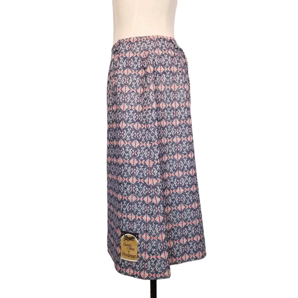 Vintage NWT Pendleton Country Clothes Woven Wool Skirt Sz 14 - Image 3