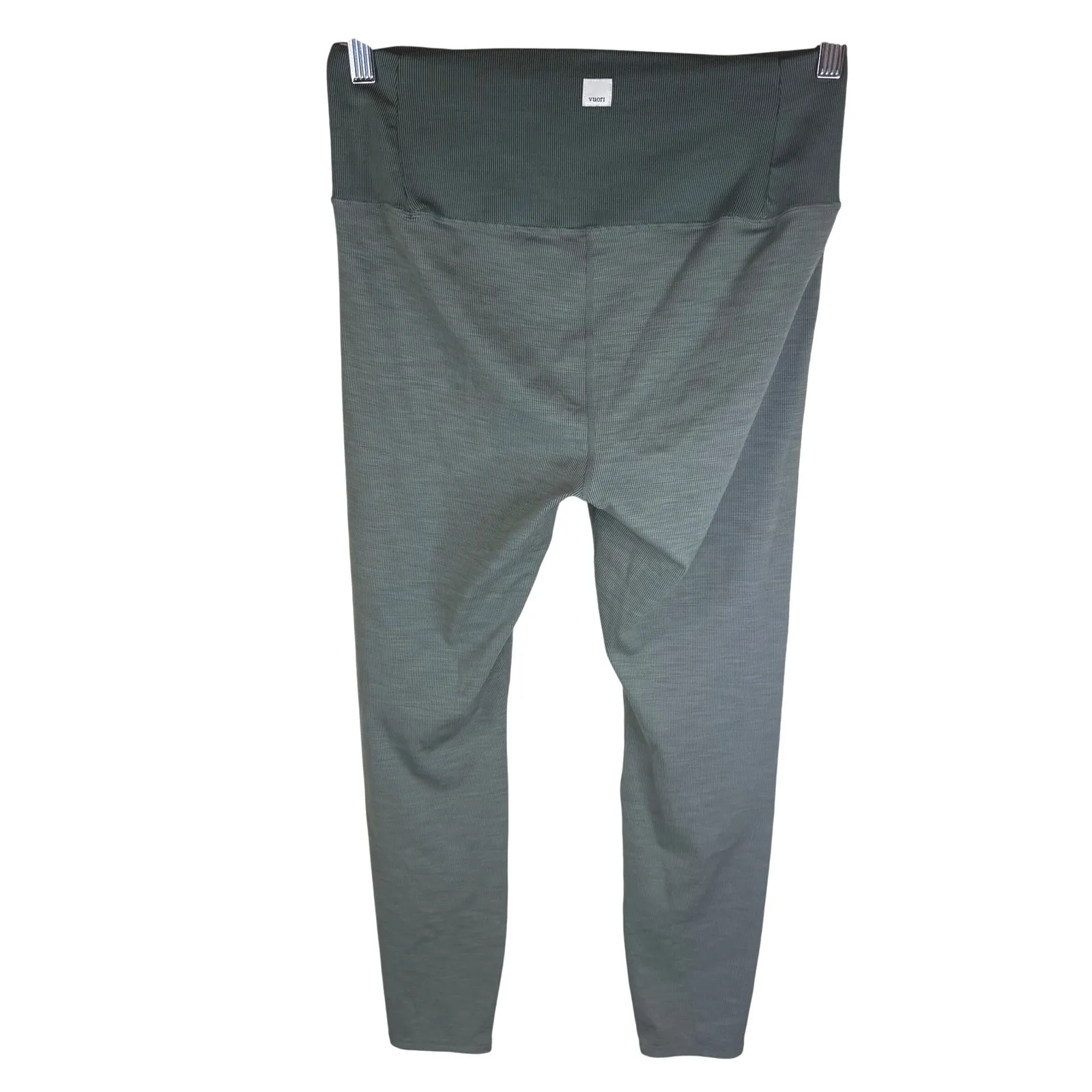 Vuori Rib Studio Leggings Size Large Olive Green High Waist Athletic Yoga Active - Image 7