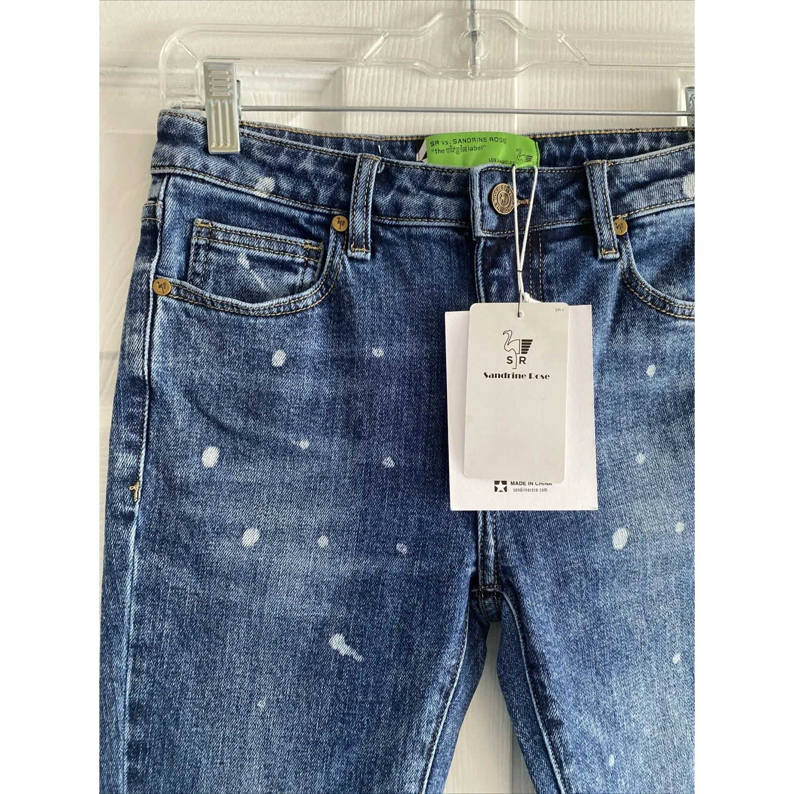 Free People X SR VS Sandrine Rose The Virgin Label Skinny Denim Jeans 26 Cig Blue - Image 2