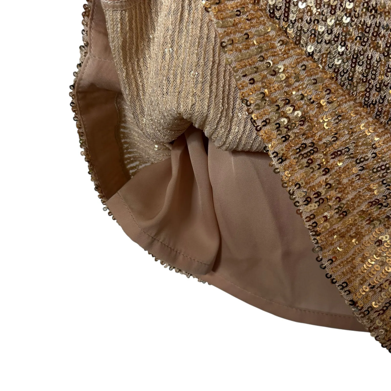 In the Mood for Love Elisa Sequin Midi Dress Gold size XS - Image 6