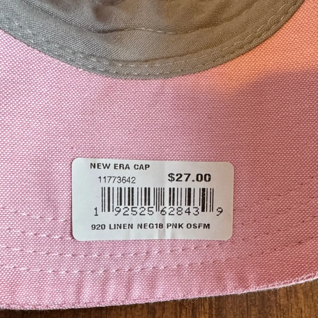 NWT New Era Pink Linen Golf Hat Packable! - Image 5