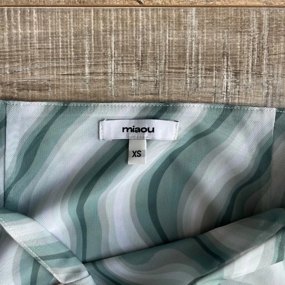 Miaou Moni Baby Tee + Skirt Set in Swerve XS Green - Image 4