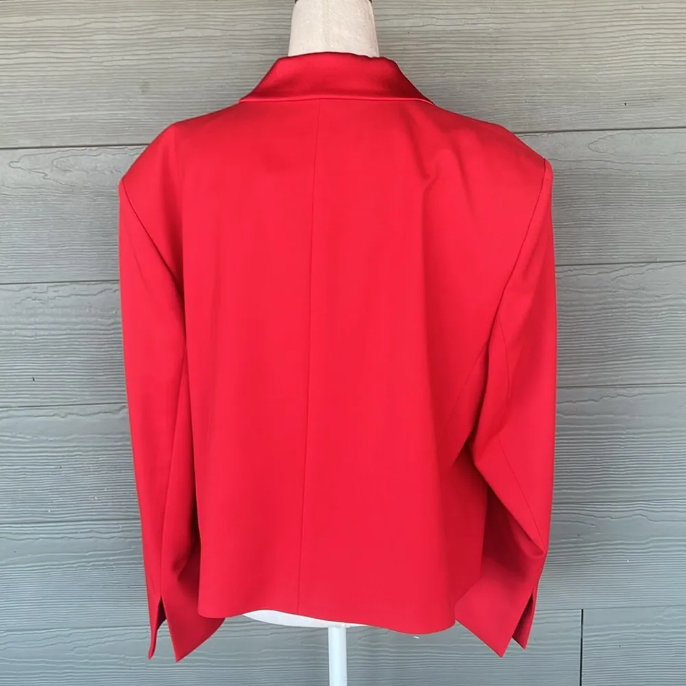 Hugo Boss BOSS  “Joleara” Virgin Wool Blend Cropped Tuxedo Jacket - Image 8