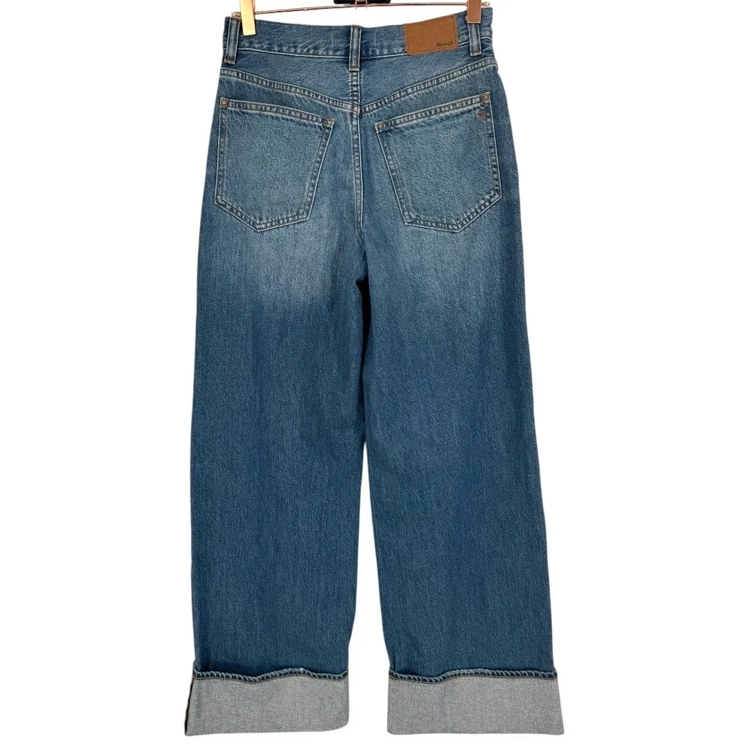 Madewell Women's Superwide-Leg Jeans Size 24 High Rise Cuffed Denim Casual Boho‎ - Image 6