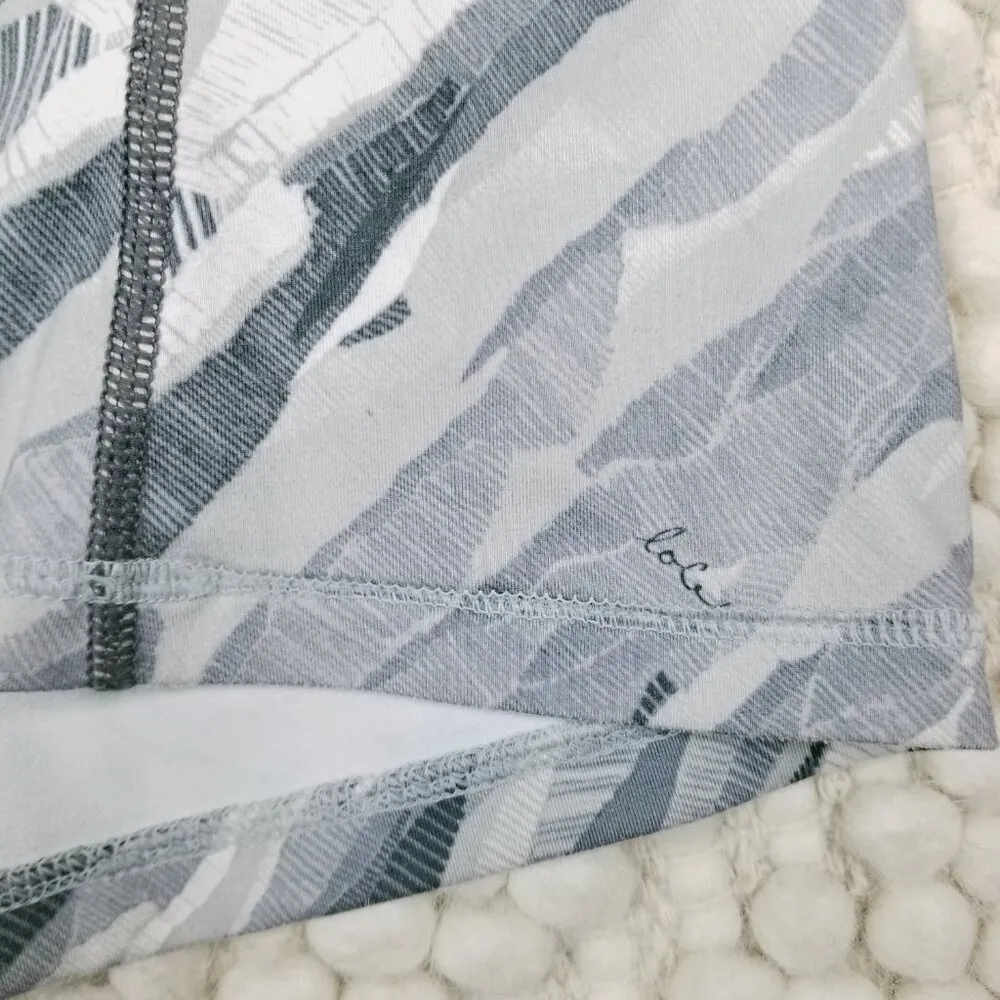 Lole Gray Print Quarter Zip Long Sleeve Shirt Sz Extra Small - Image 12