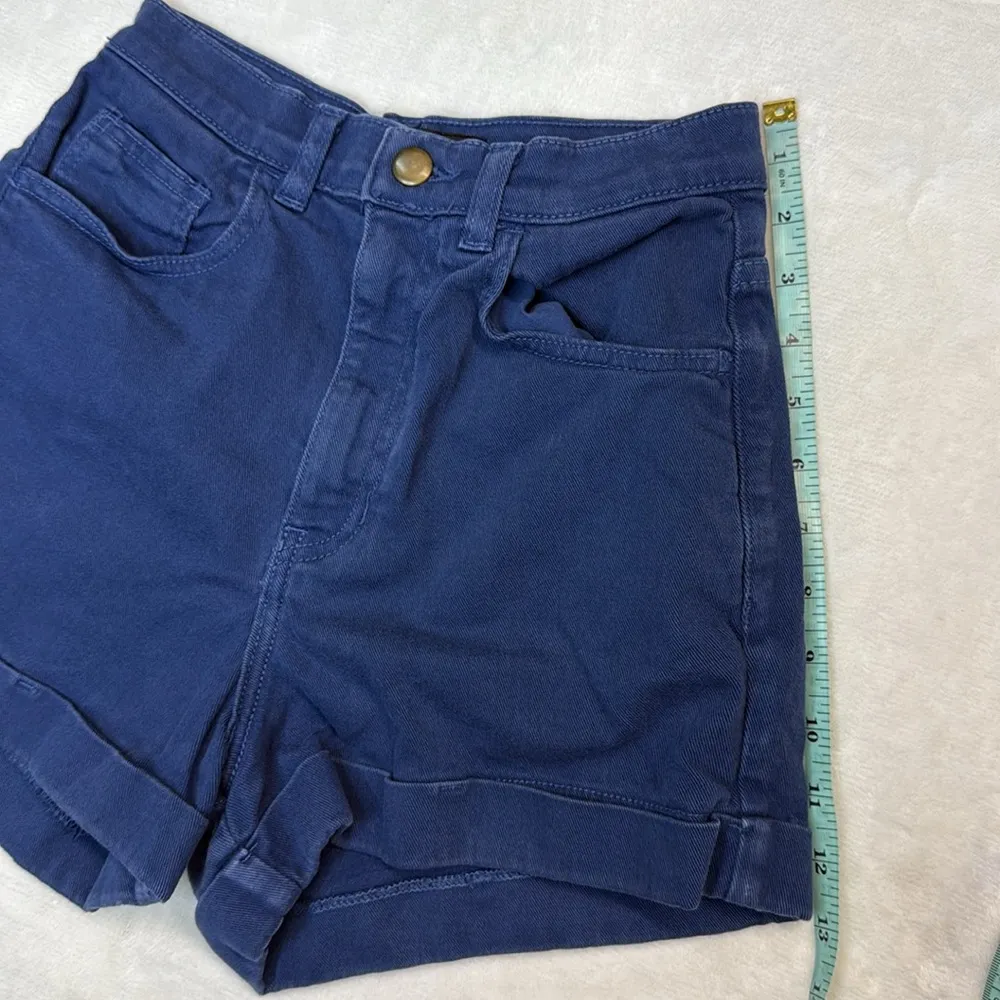 American Apparel Women's High Waist Blue Denim Shorts-Size 26/27- Made in USA - Image 8