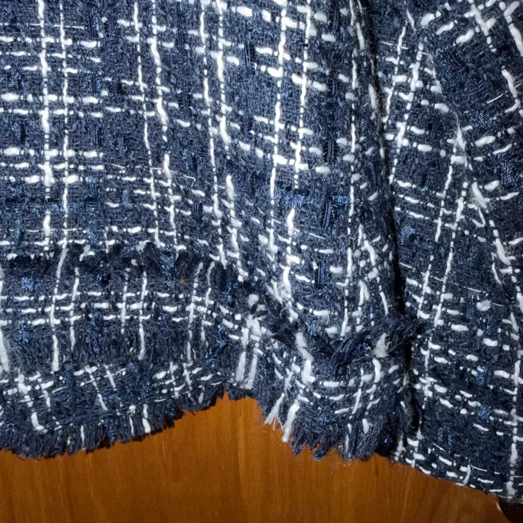 Nanette Lepore  Navy Tweed Blazer - Image 9