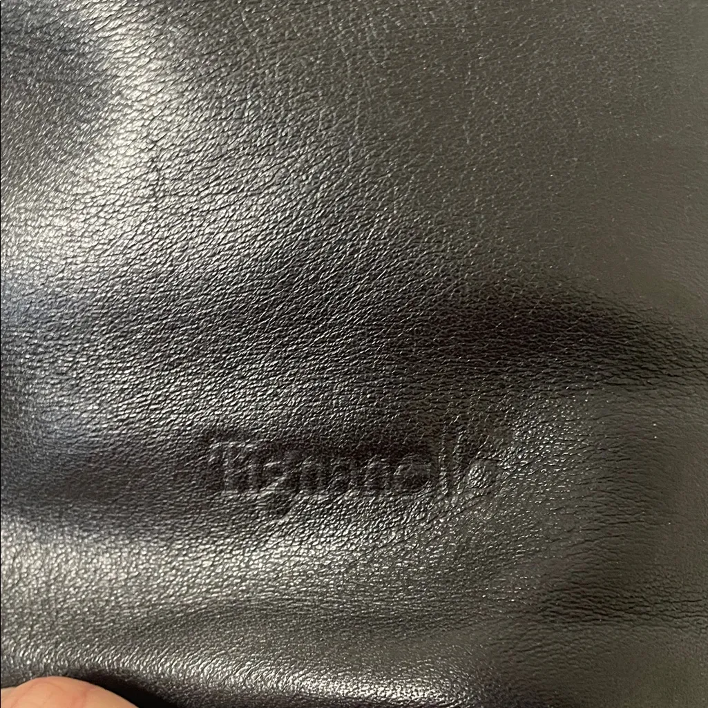 Tignanello Black Leather Backpack Purse - Image 3