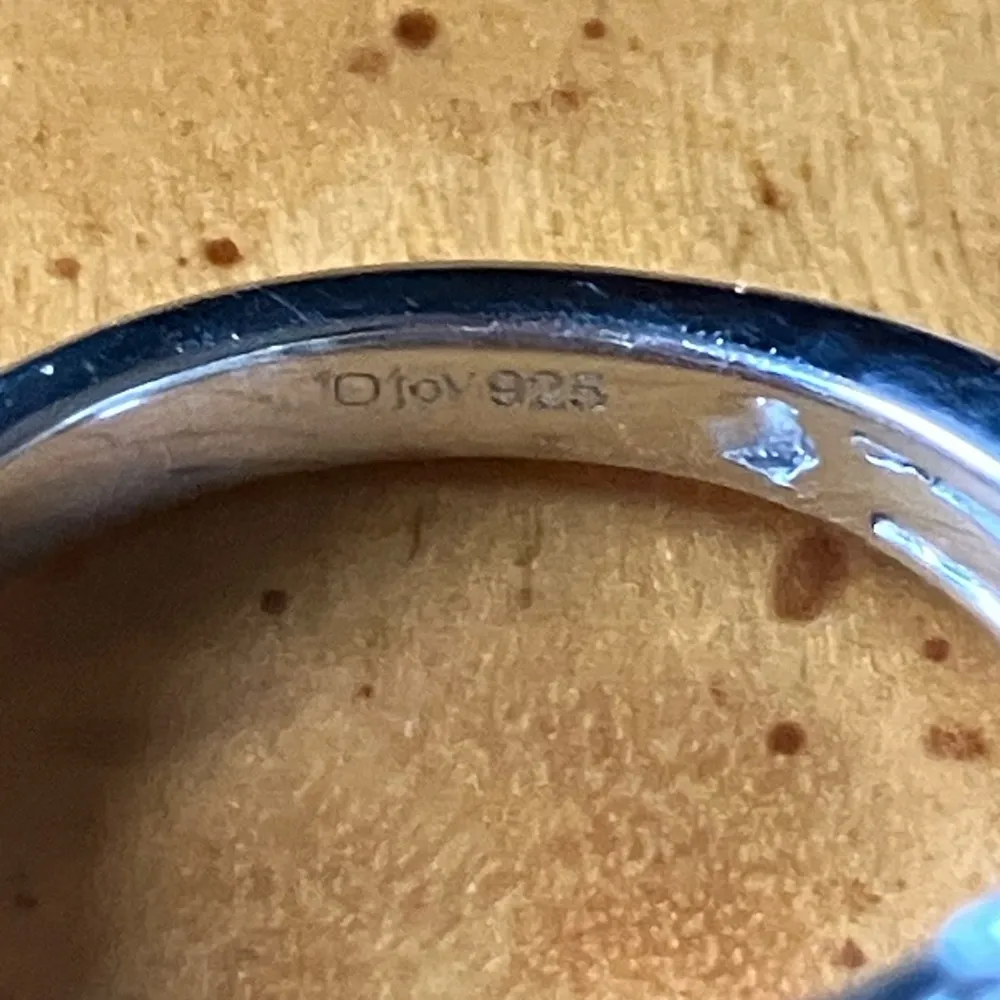 Natural Black Spinel Sterling Silver Cocktail Ring Size 7 - Image 6