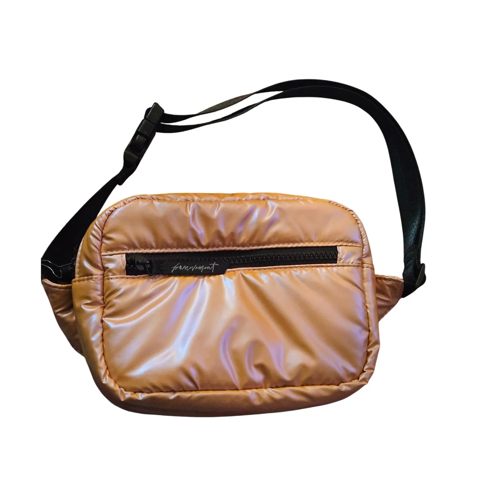 Free People FP Movement Iridescent Bum Bag‎ Gold - Image 4