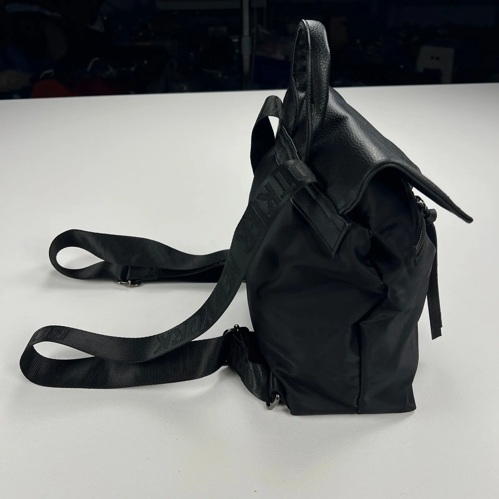 Botkier New York Black Nylon/Faux Leather Mini Trigger Backpack - Image 5