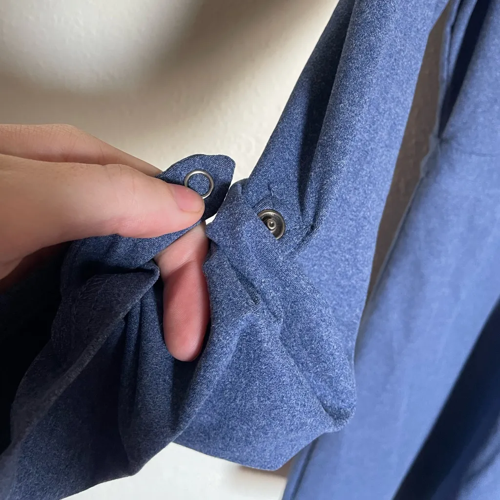 Tehama Button Down Dress Blue - Image 2