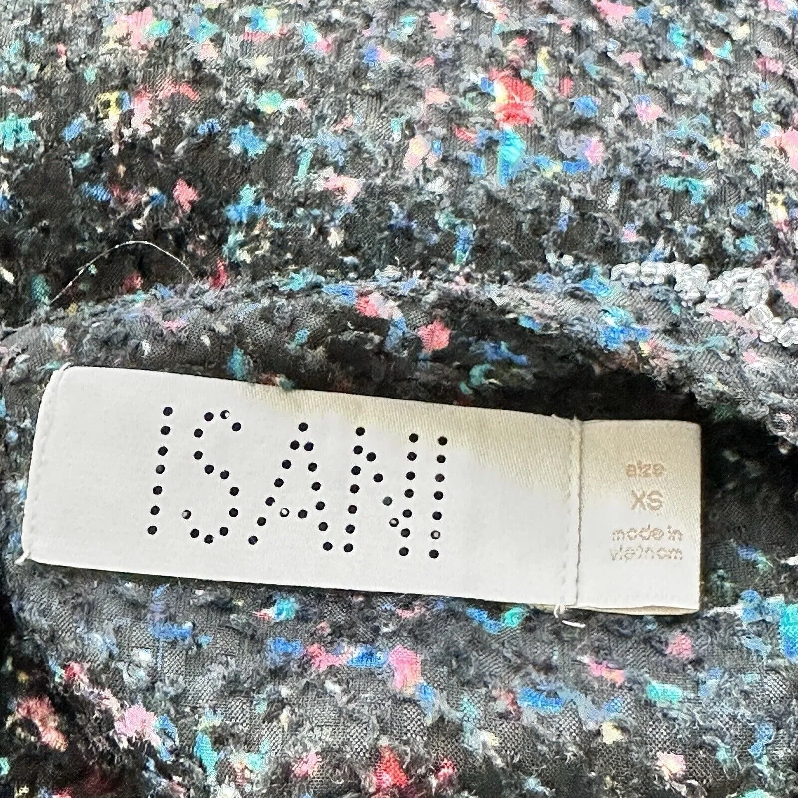 Anthropologie Isani XS Saturnalia Beaded Peplum Top Blouse Black - Image 4