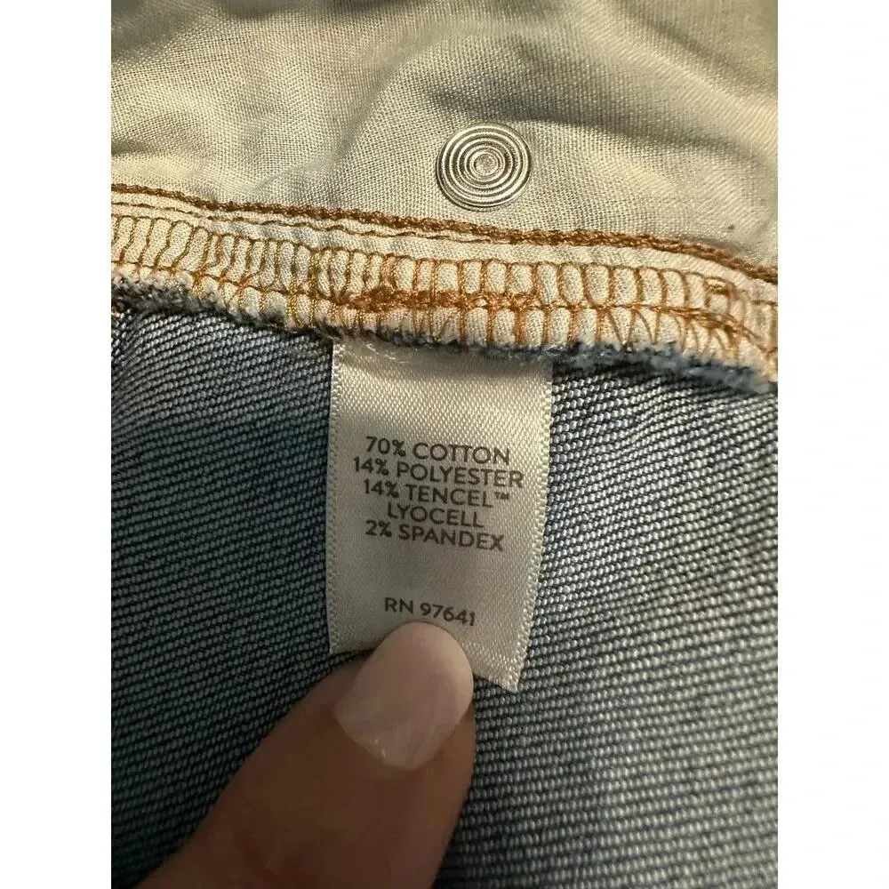 J. Jill Denim Shorts Button Fly Size 34 Women's Jorts Blue - Image 4