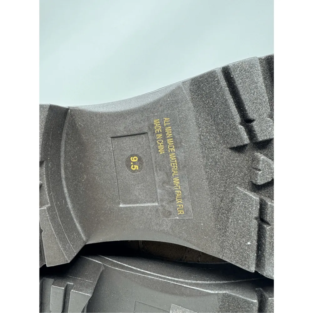 Dolce Vita Oaklyn Faux Leather Boots Light Brown Size 9.5 NWOT Faux Fur Lining Tan - Image 7