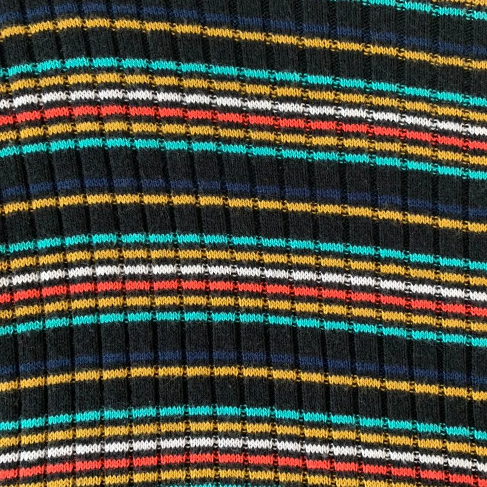 Mossimo Supply Co Black Sweater With Rainbow Stripes  - Image 3