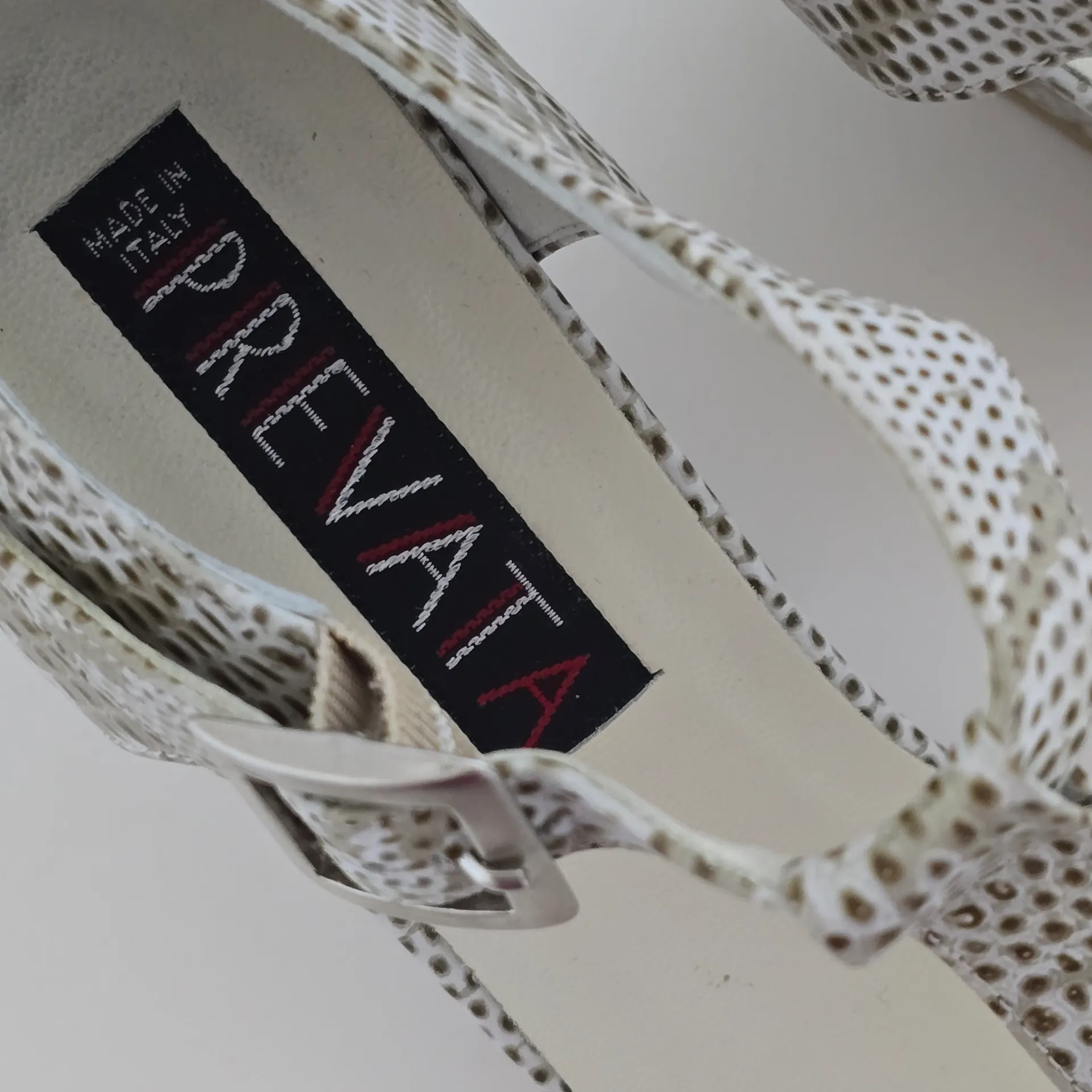 Vintage Prevata Italian Reptile Leather Heeled Sandals – Size 7½ - Image 7