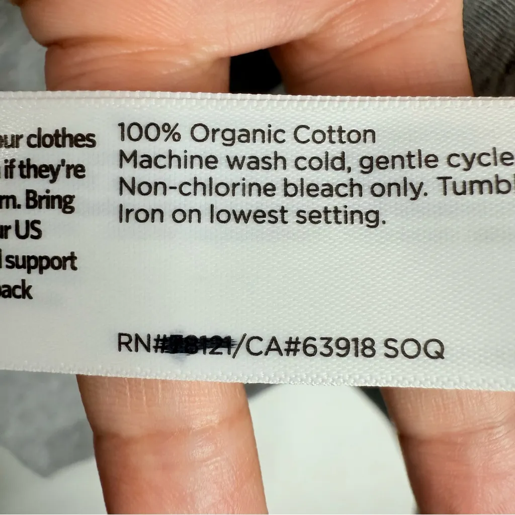 NWOT Eileen Fisher Organic Cotton Jersey‎ Long Sleeve Tee Light Gray Size Large - Image 7