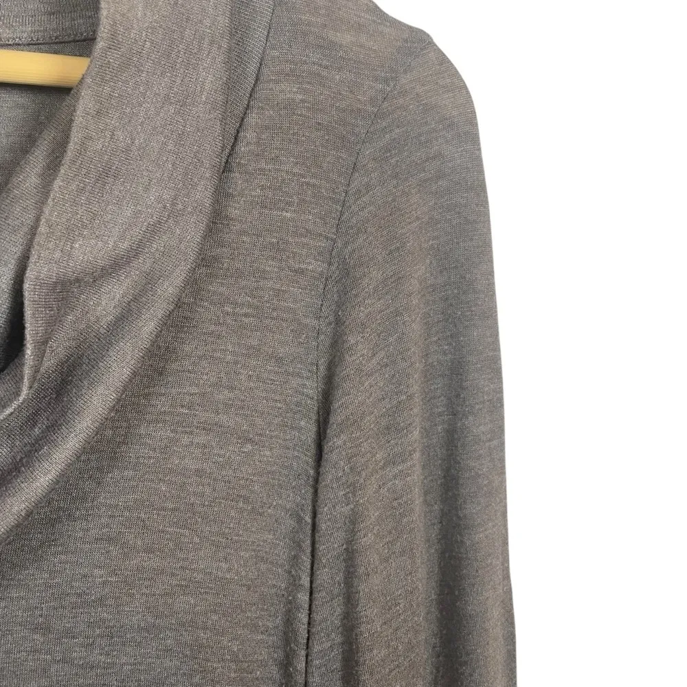 James Perse Women’s Cowl Neck Knit Long Sleeve in Greyish Brown Size 4 (XL) - Image 3