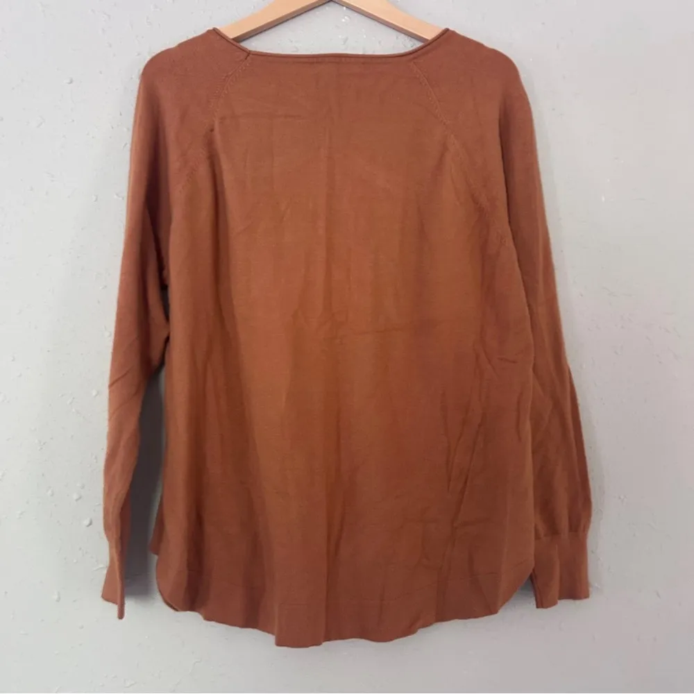 Staccato Tan Long Sleeve Blouse Crewneck Sweater Casual XL Neutral Comfy - Image 4