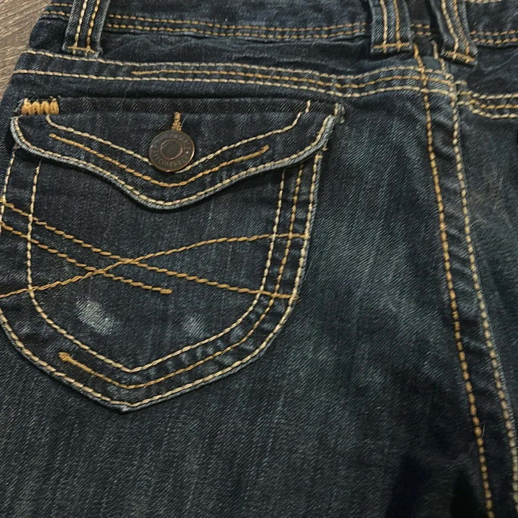 Aeropostale Original Quality Women's Bermuda Shorts 13/14 Dark‎ Wash Juniors - Image 5