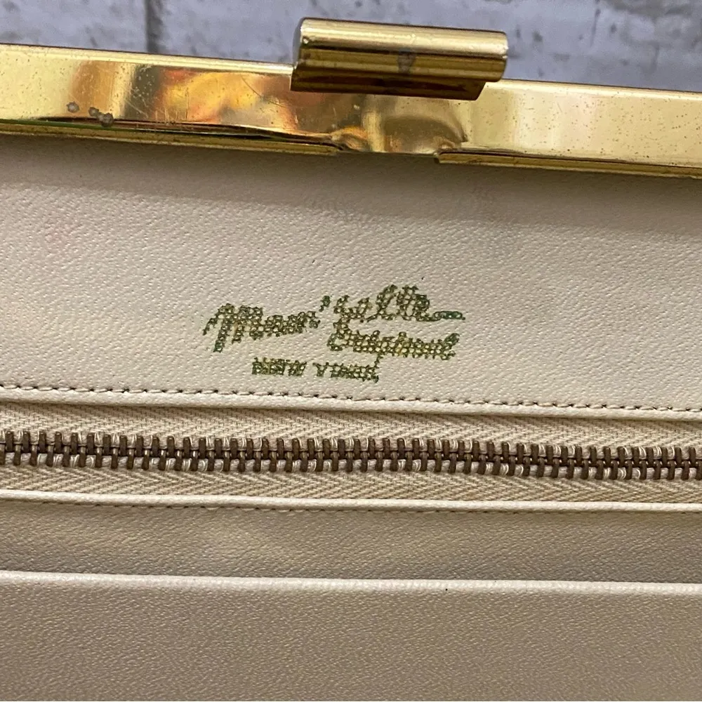 Vintage Mam 'Selle New York MidMod Lizard Textured Leather Tan Clutch Handbag - Image 14