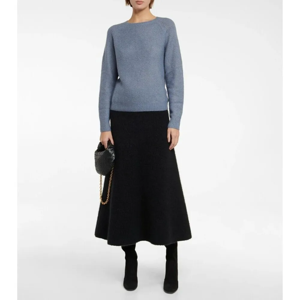 Max Mara Finnici Sweater in Light Blue Small New Womens Knit Cashmere Top - Image 16