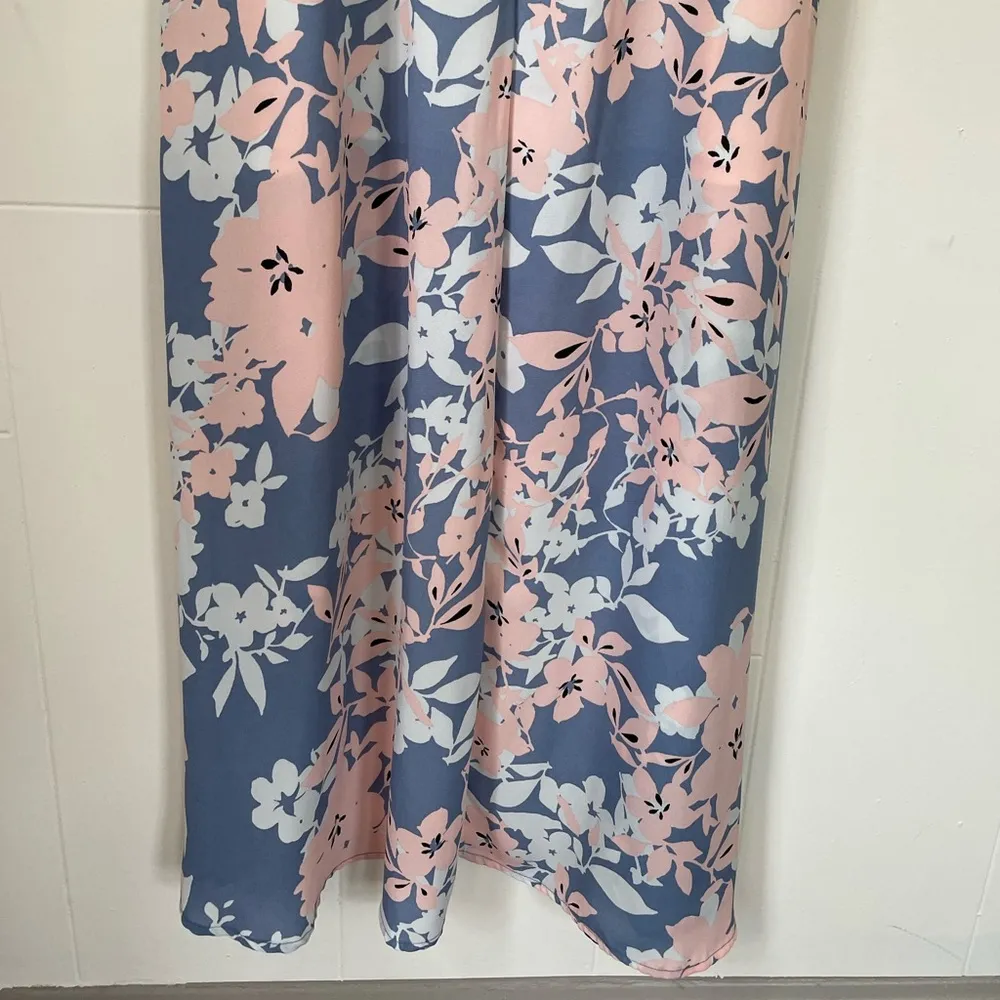 Charlotte Russe floral faux wrap midi dress ~ women’s size L - Image 10