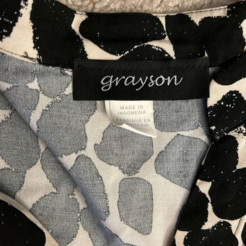 EGC Grayson oversized & flowy black & cream, v - Image 2
