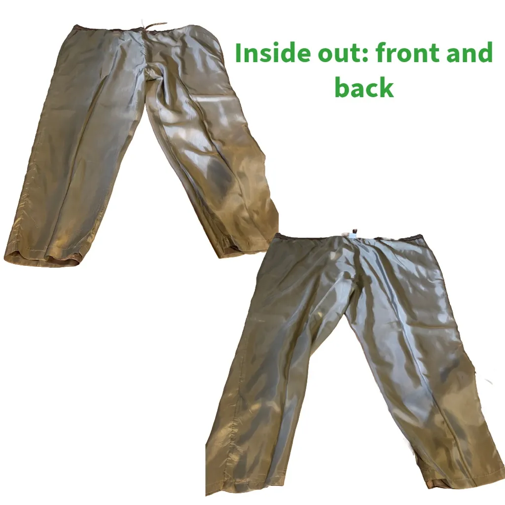 PEWTER SILK SATIN DRAWSTRING WAIST JOGGER PANTS (3X) - Image 11