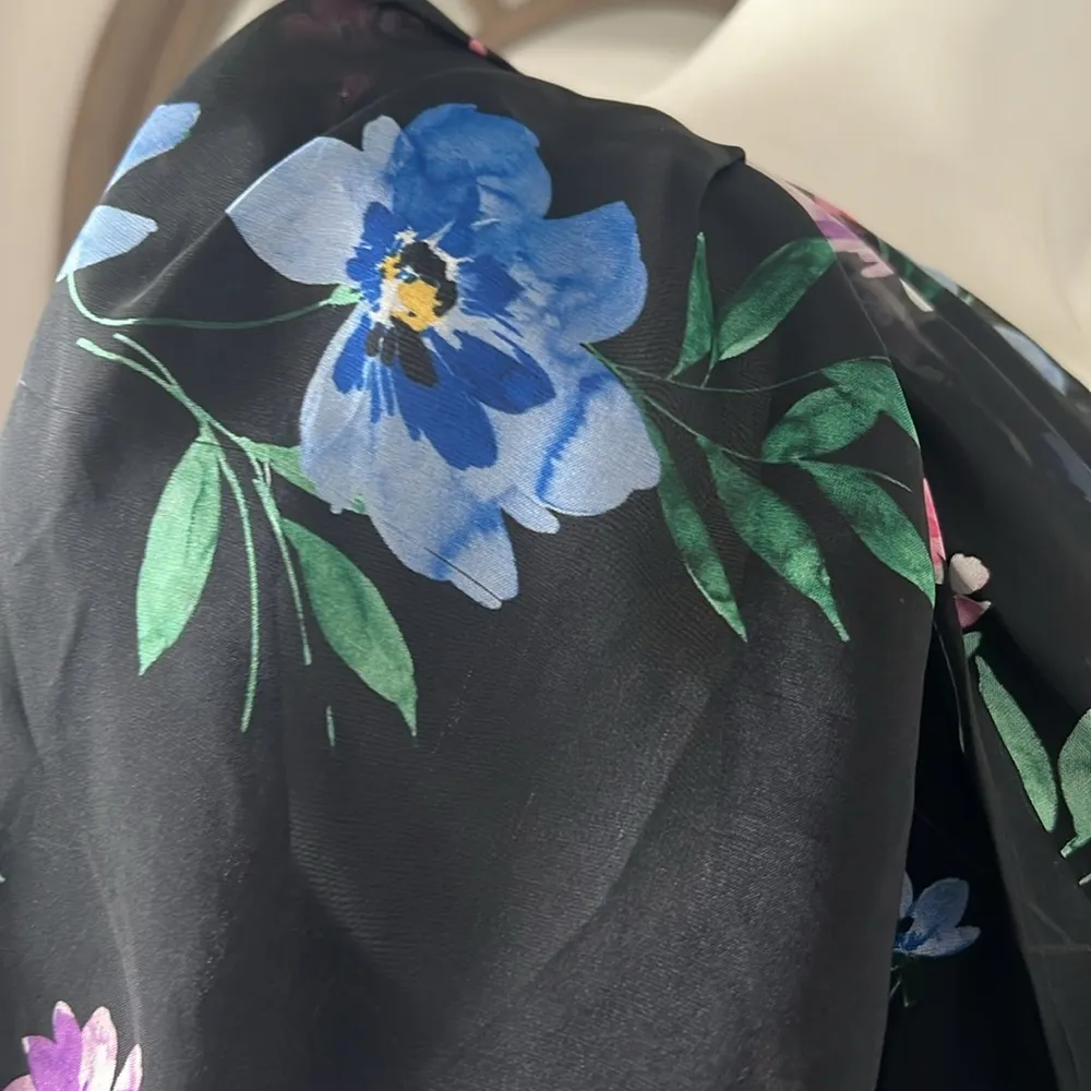 Shoshanna Midnight Gia One Shoulder Silk Floral Dress, Black Size 8 Retail $595 - Image 11