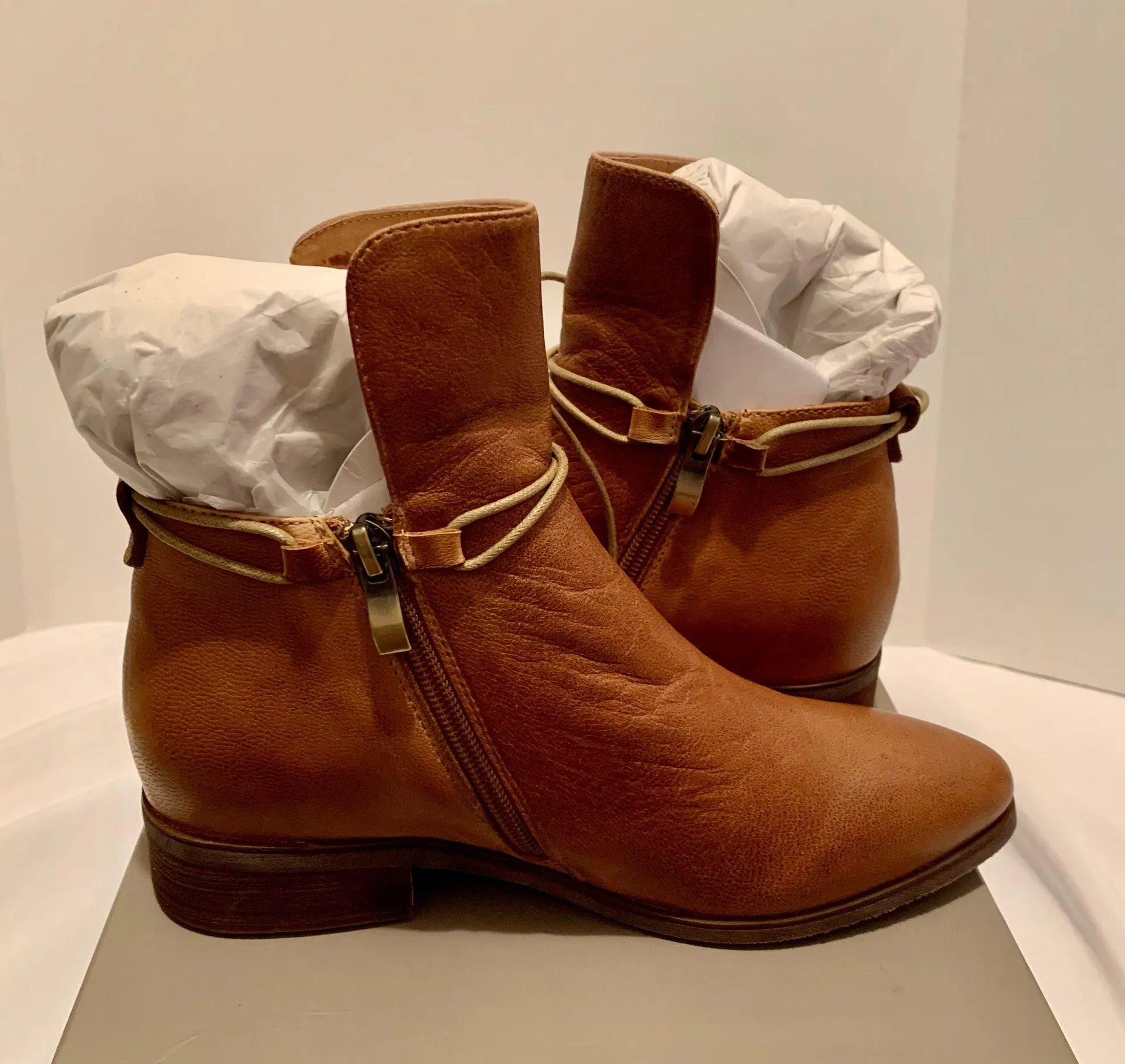 Antelope Leather Booties Brown Size 6.5 - Image 3
