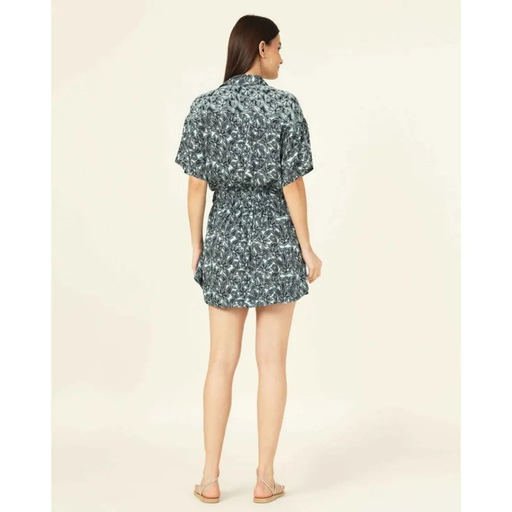 Anthropologie Omika Abby Mini Dress Mina Fleet Womens Size Small Blue - Image 3