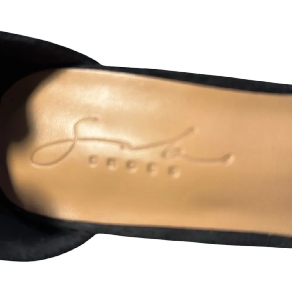 Chunky Black Heels with Gold Colored Strap Back Zipper 90’s Style Size 10 - Image 3