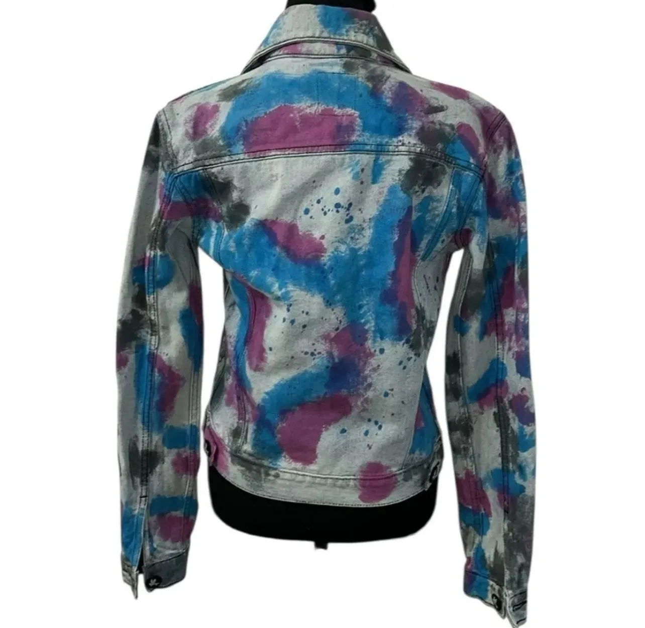 One Teaspoon Tye Dye Jeans Jacket(Size Small) - Image 2