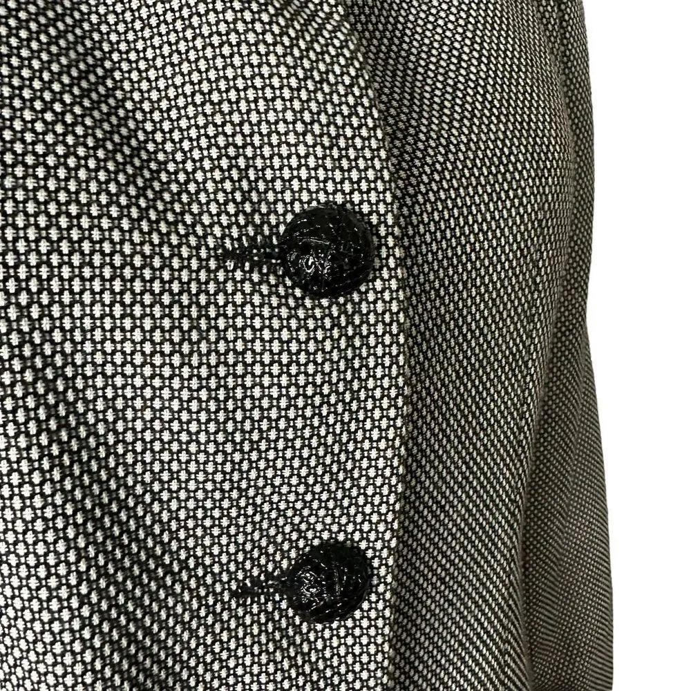 Mary Mcfadden Black Blazer Women 6 Minimalist Workwear Office‎ Quiet Luxury - Image 8