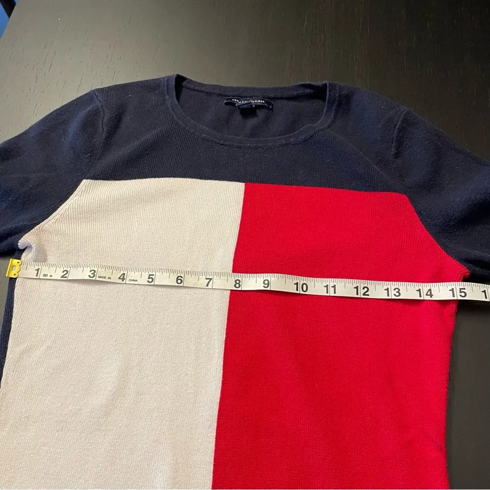 Tommy Hilfiger Retro Inspired Logo Sweater 100% Cotton Women’s Size S - Image 7