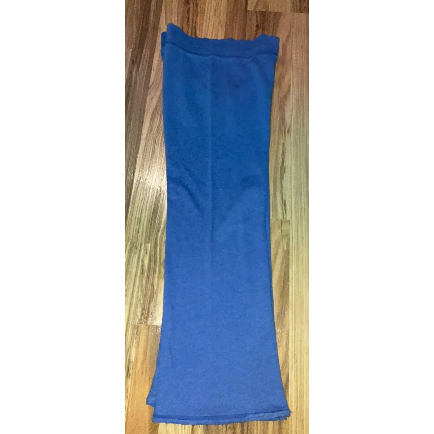 Victoria Secret Love PINK Y2K Wide Leg Sweatpants Cotton 09/2011 Blue - Image 4