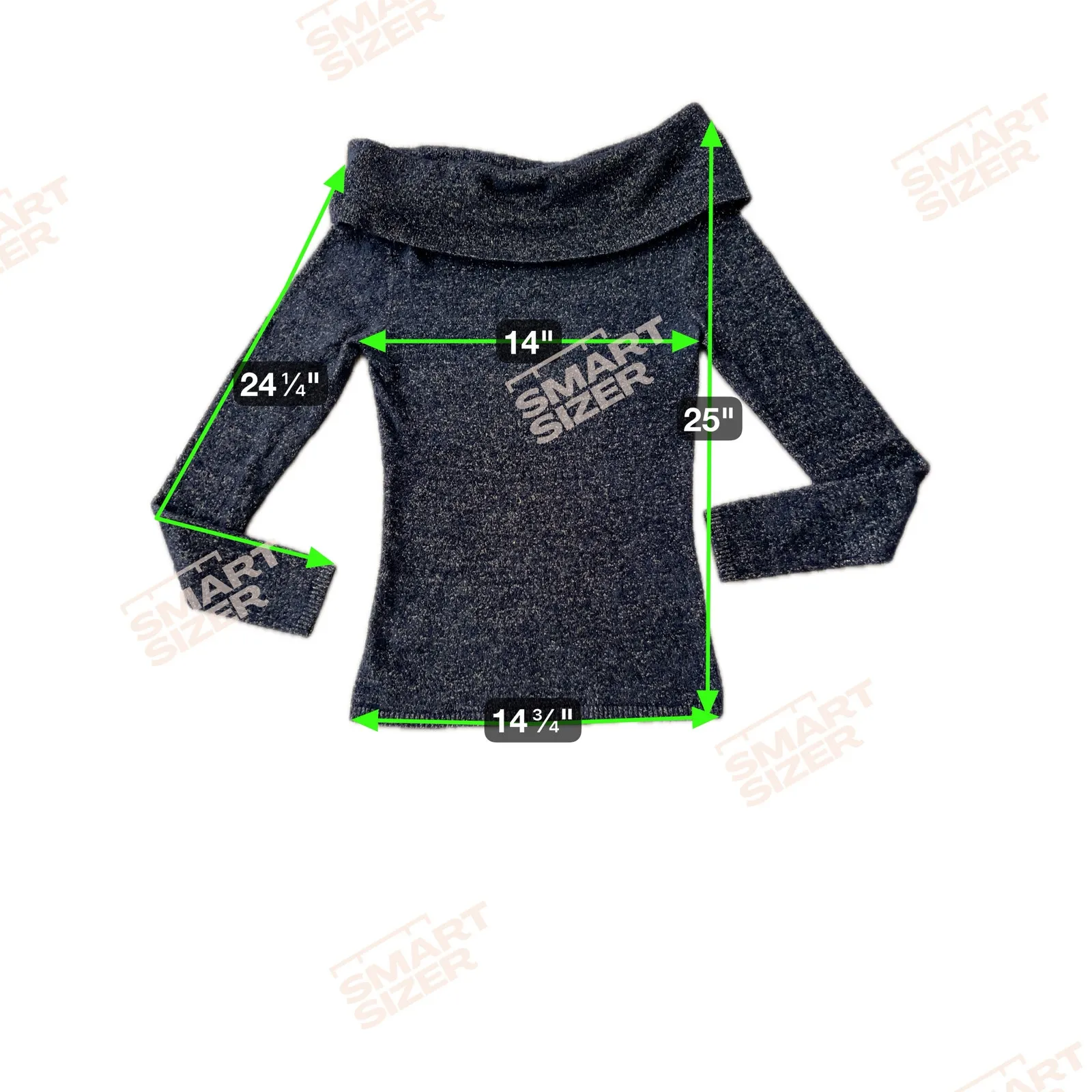 Cache  Off-Shoulder Cowl Neck Knit Metallic Sweater Small Black Gold Stretchy - Image 8