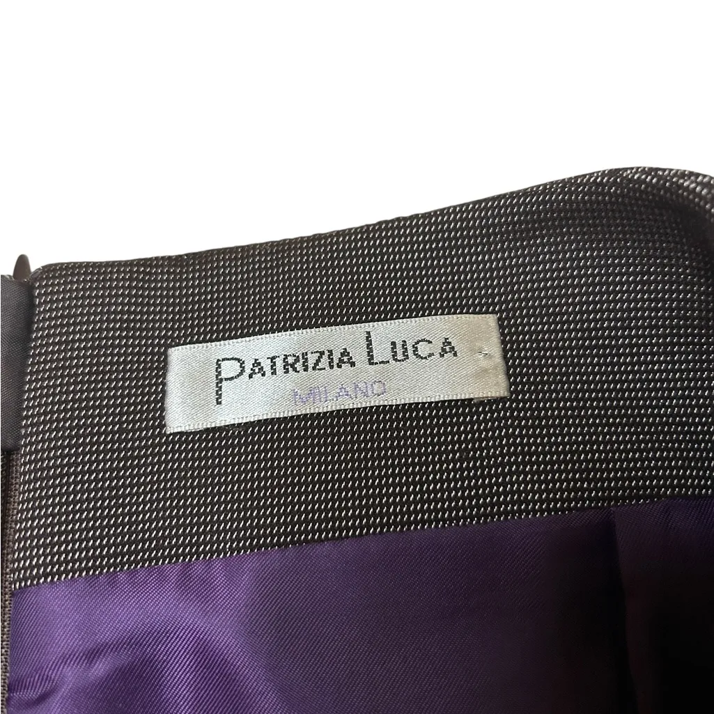 Patrizia Luca Milano Metallic Brown & Purple Skirt | Office Attire - Image 4