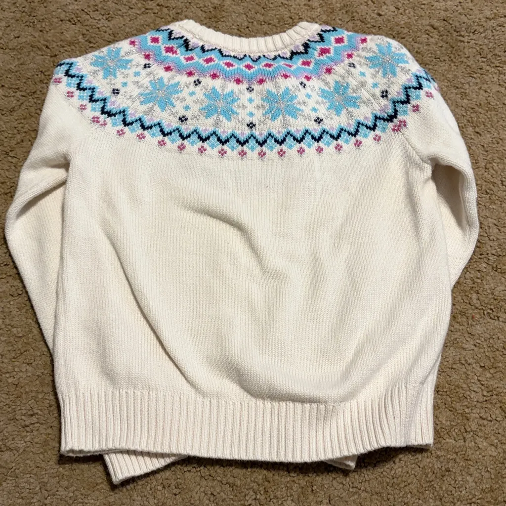 Crewcuts Fair Isle Sweater White Size M - Image 3