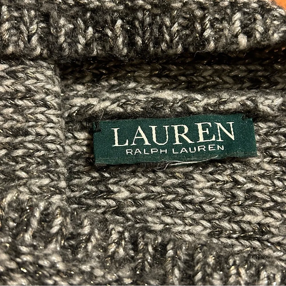 LAUREN Ralph Lauren Knit Pom Beanie Hat Ski Winter Snow Gray - Image 4
