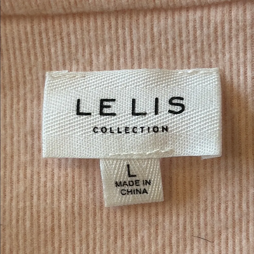 LE LIS Soft Pink Off-Shoulder Sweater Bodysuit Size Large - Image 7
